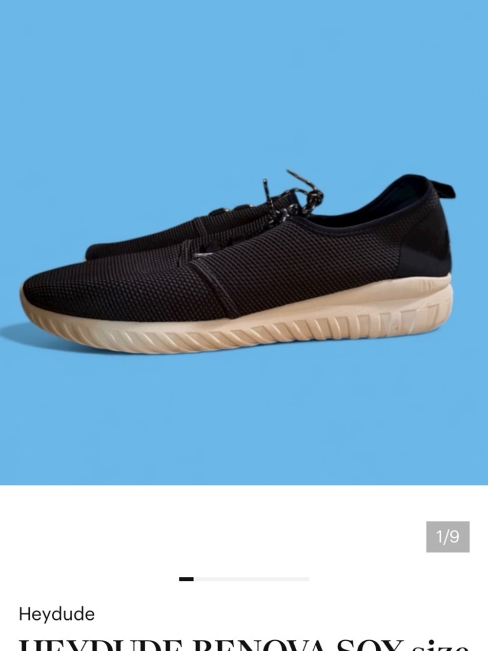 HEYDUDE RENOVA SOX size 14 never worn NWOT Perfect lightweight slip on.